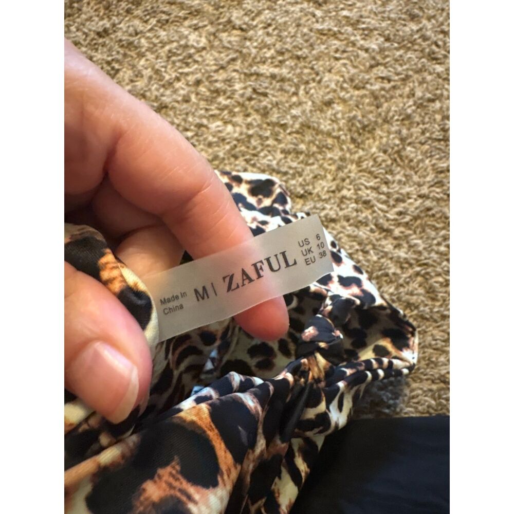 Zaful cheetah leopard print longline bikini top - Picture 2 of 3